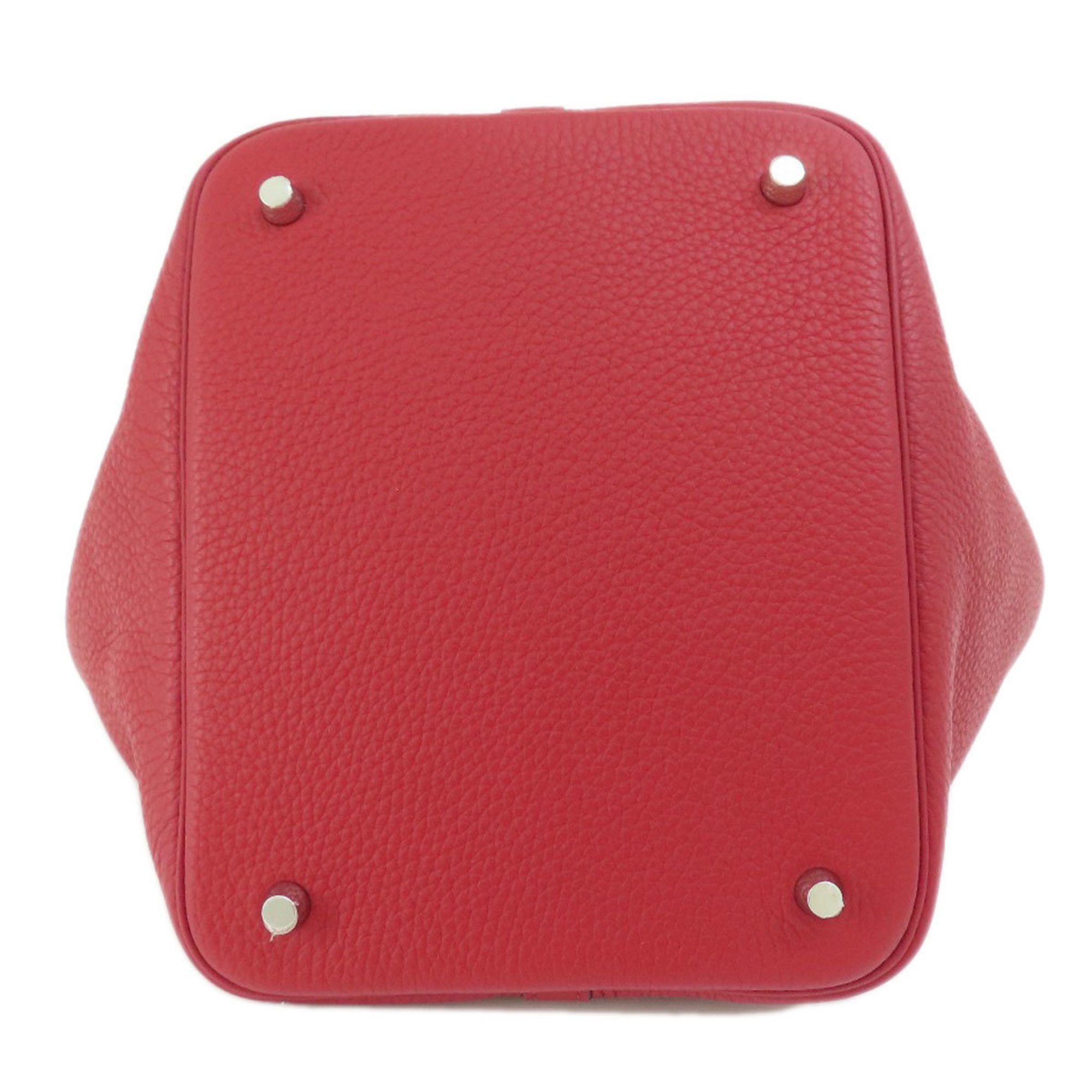 Hermes Picotan Lock MM Red Handbag Taurillon Women's HERMES