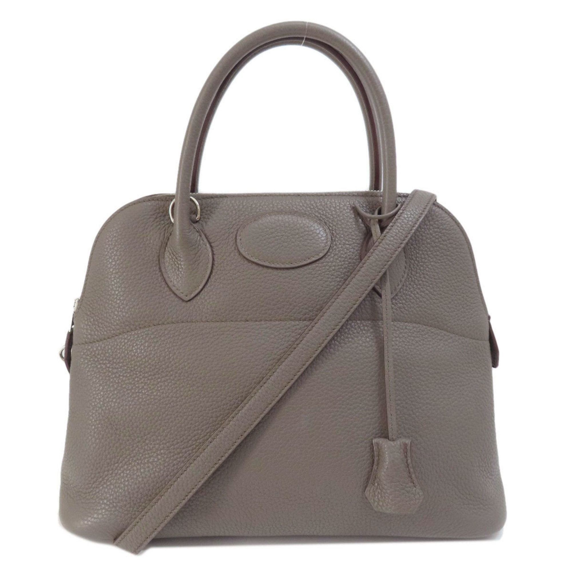 Hermes Bolide 31 Gray Handbag Taurillon Women's HERMES