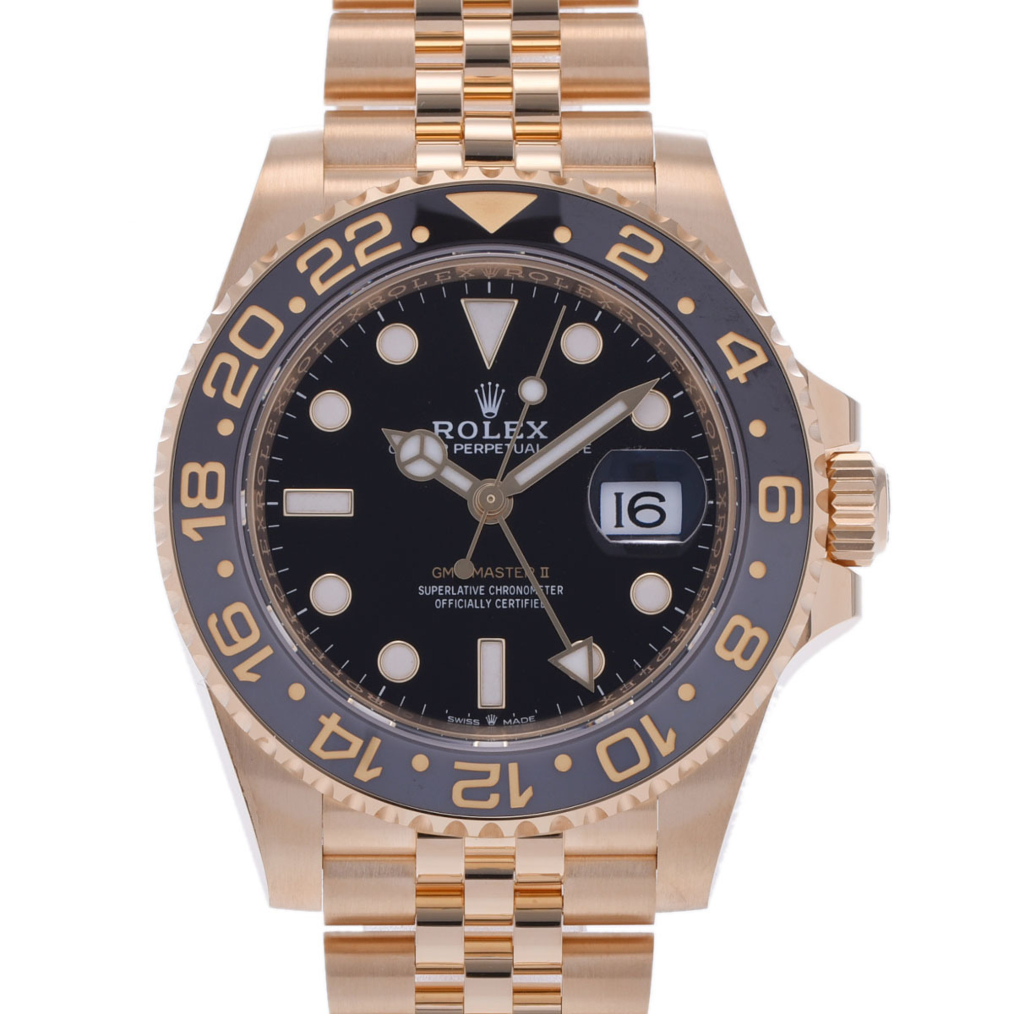 ROLEX Rolex GMT Master 2 September 2023 126718GRNR Men's YG Watch Automatic Black Dial