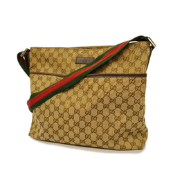 GUCCI-Sherry-Line-GG-Canvas-Leather-Shoulder-Bag-Beige-189751