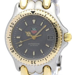 Polished TAG HEUER Sel Professional Gold Plated Steel Mens Watch WG1220 BF563785