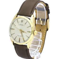 Vintage ROLEX Oyster Perpetual Gold Plated Leather Watch 1025 BF559169