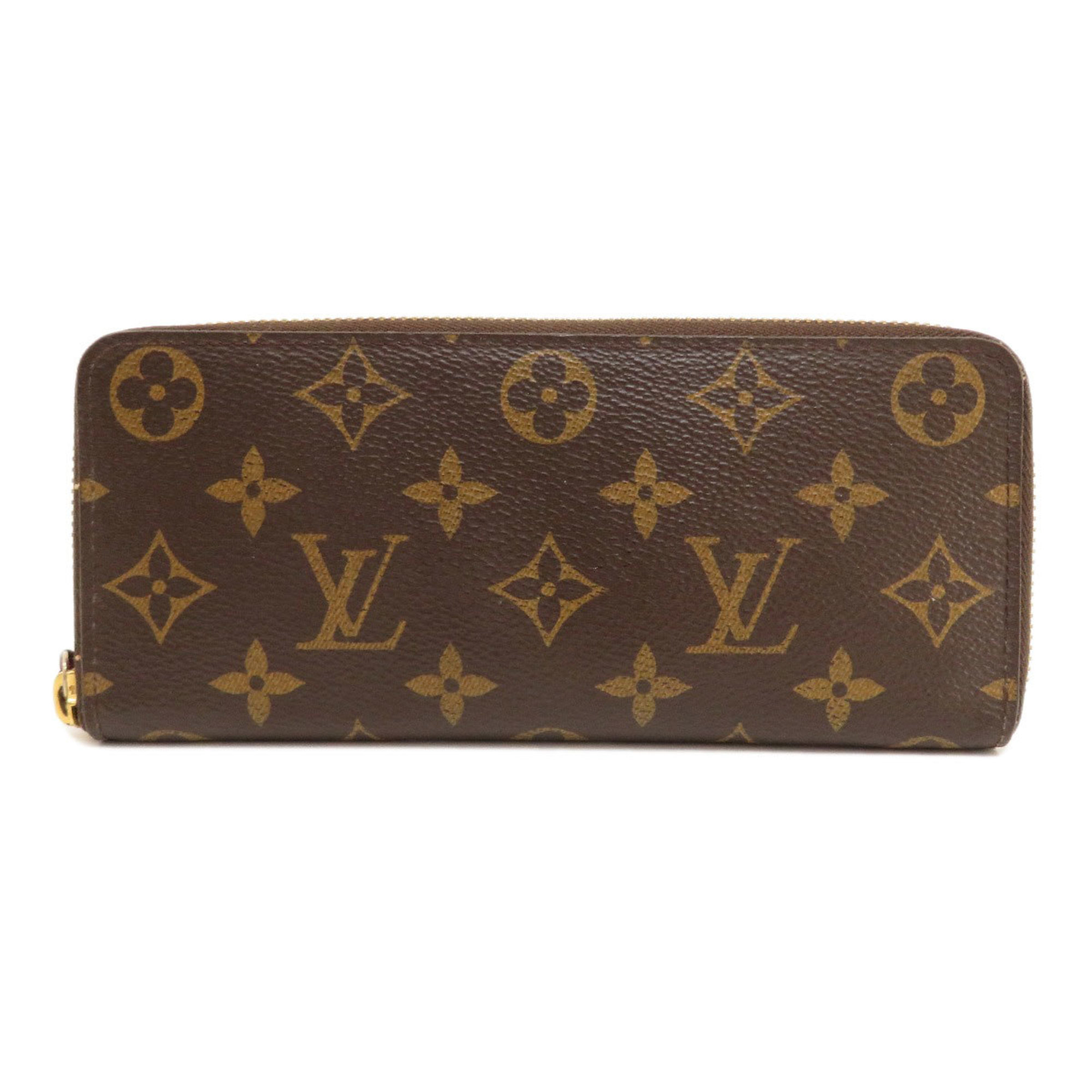 Louis Vuitton M60742 Portefeuille Clemence Monogram Fuchsia Long Wallet Canvas Women's LOUIS VUITTON