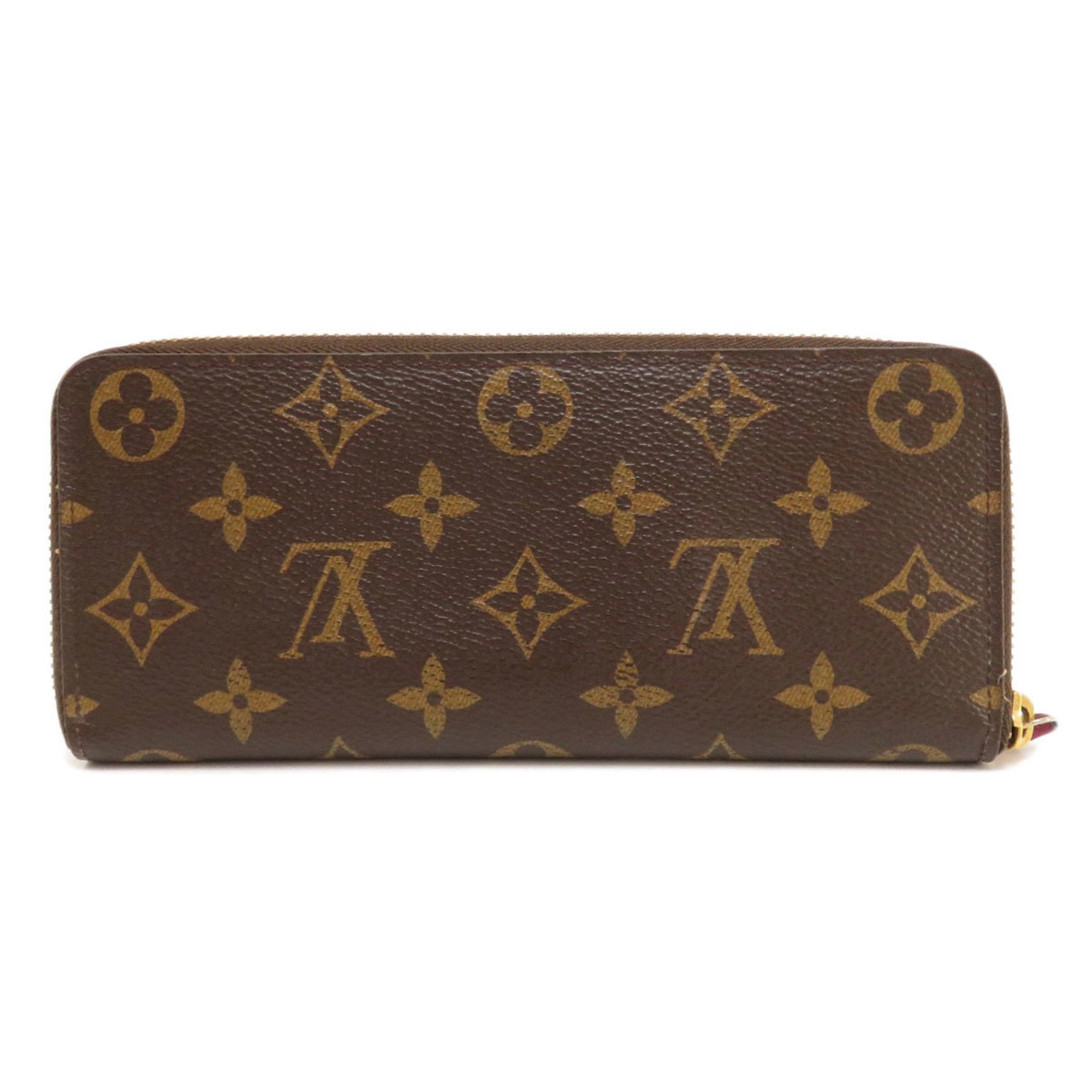 Louis Vuitton M60742 Portefeuille Clemence Monogram Fuchsia Long Wallet Canvas Women's LOUIS VUITTON