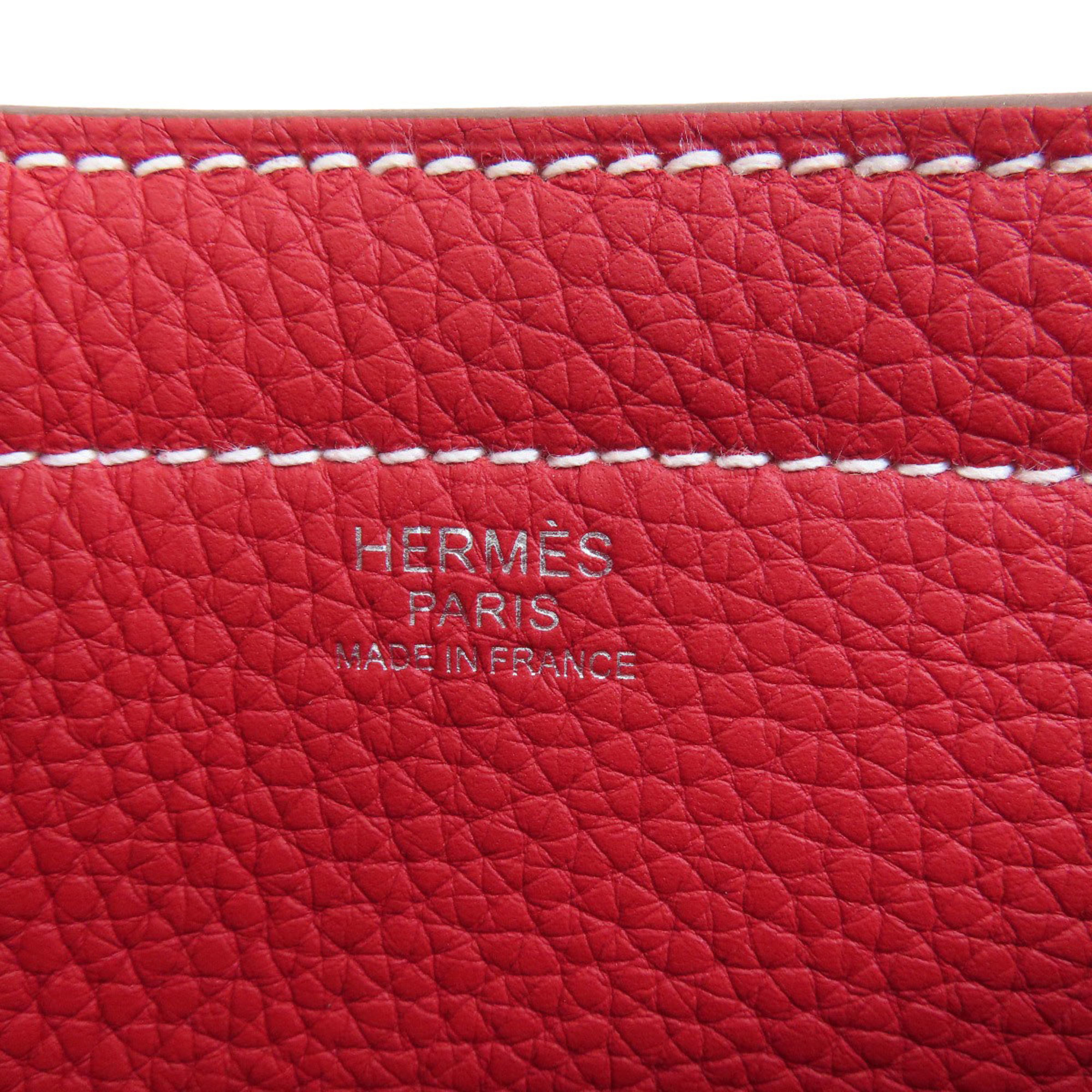 Hermes Cabasserie 31 Rouge Cazac Tote Bag Taurillon Women's HERMES