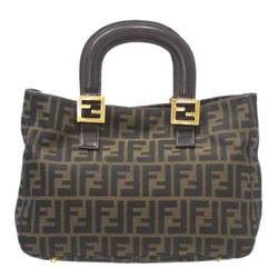 FENDI handbag zucca pattern brown