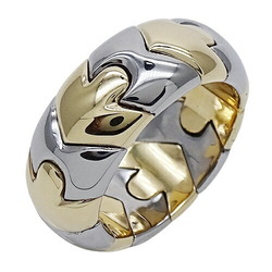 Bulgari BVLGARI Ring Women's 750YG Stainless Steel SS Albeare Yellow Gold Silver Approx. No. 14 Polished