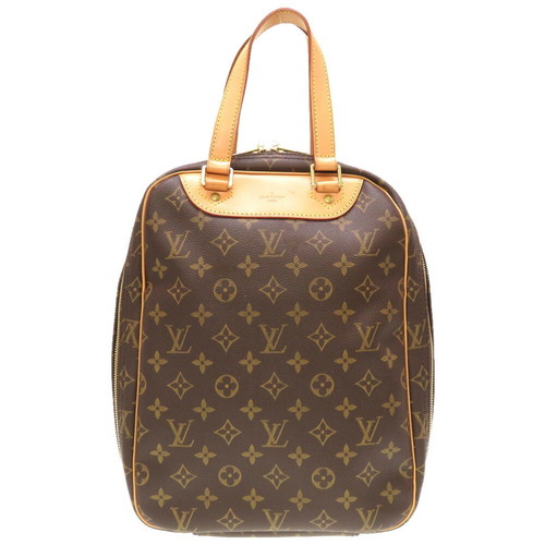 Authentic LOUIS VUITTON Monogram handbag Excursion M41450 leather brown