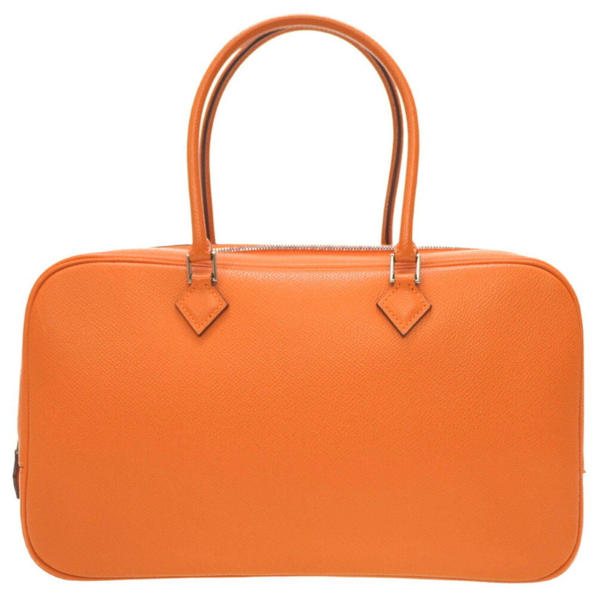 Hermes Plume Elan 28 Epson Orange □H Stamp Handbag