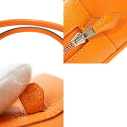 Hermes Plume Elan 28 Epson Orange □H Stamp Handbag