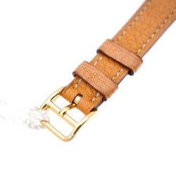 Hermes Meteor Quartz Watch SS/Leather Ivory Dial