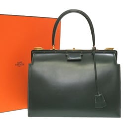 hermes doctor's bag box calf veil handbag green