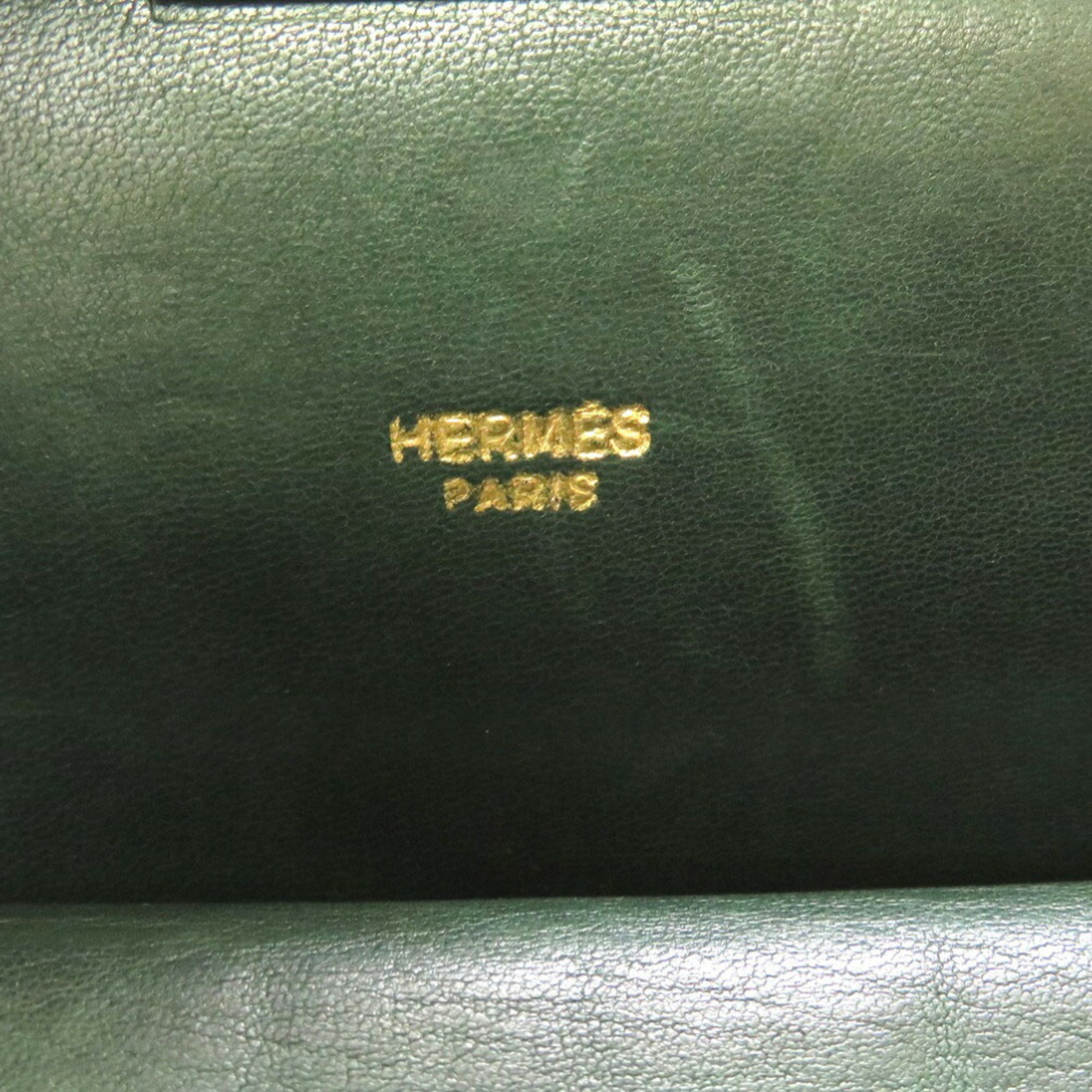 hermes doctor's bag box calf veil handbag green