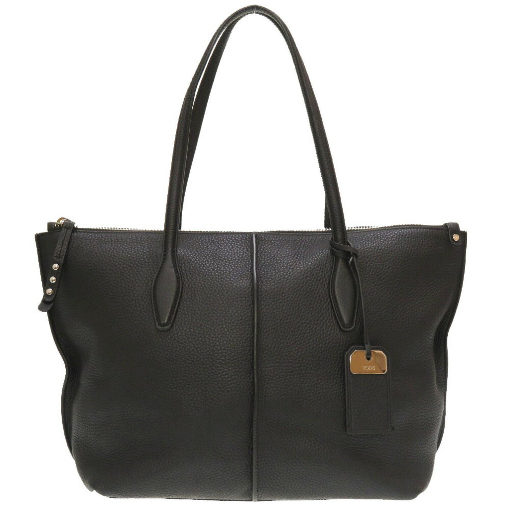 Tod's Joy Leather Black Tote Bag