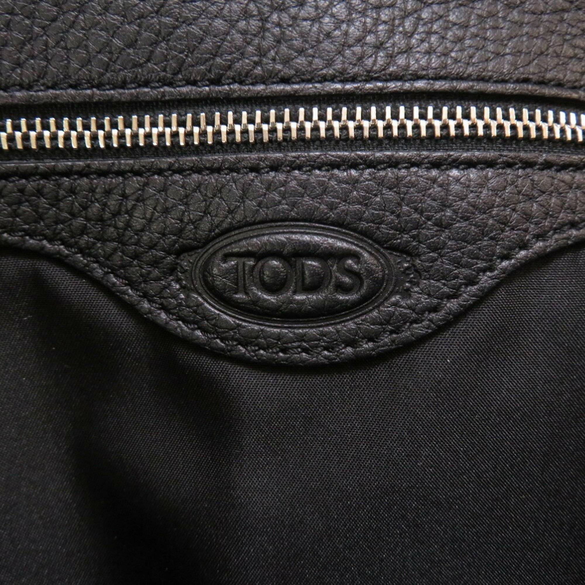 Tod's Joy Leather Black Tote Bag