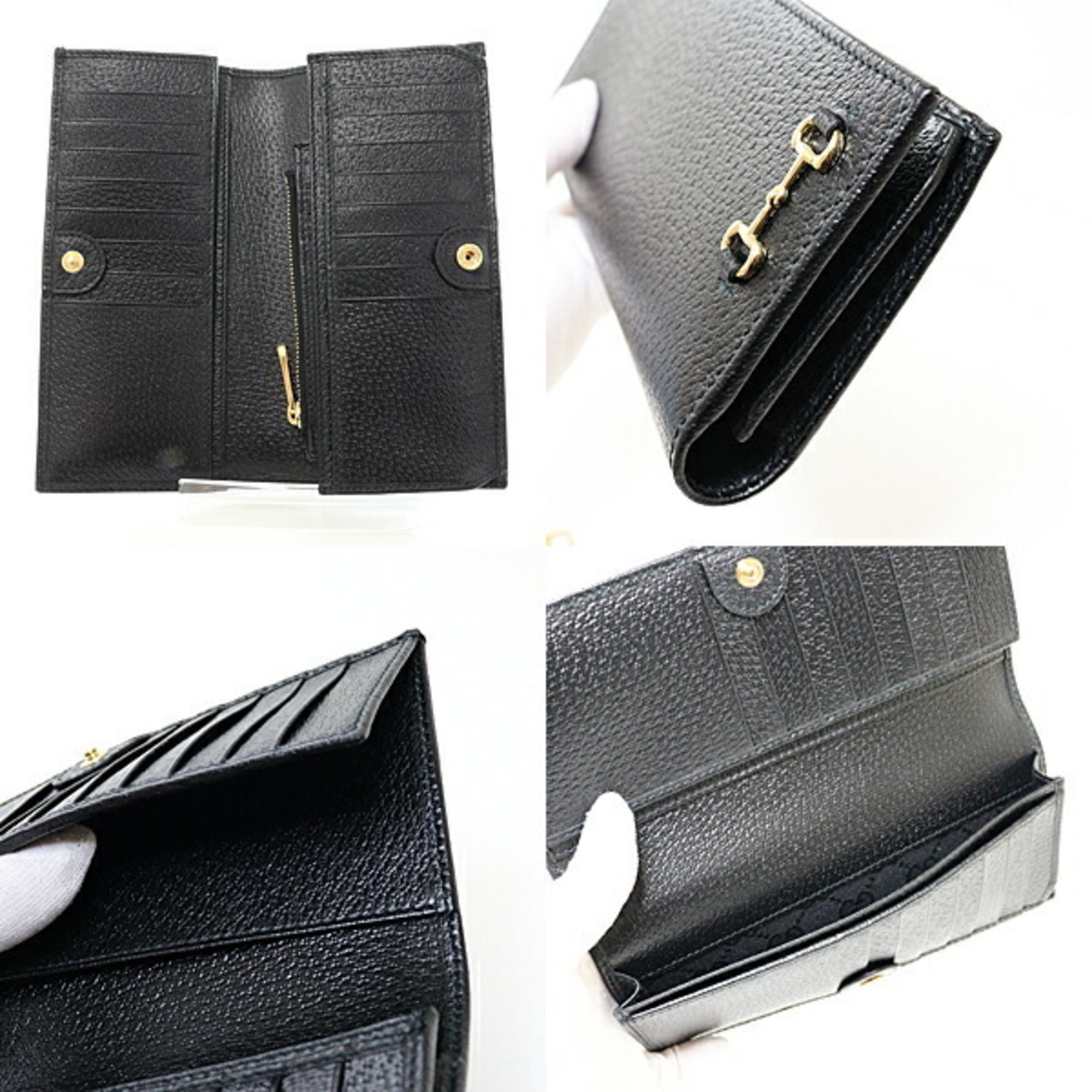 GUCCI long with horse bit 746038 black