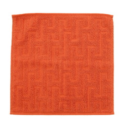 Hermes Stairs Hand Towel Handkerchief Orange 100% Cotton
