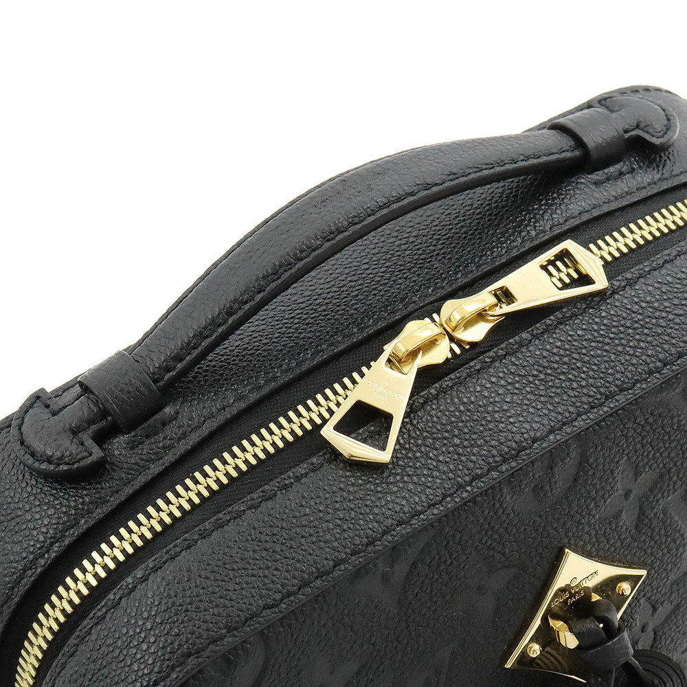 LOUIS VUITTON Monogram Empreinte Saintonges Shoulder Bag Tassel Leather  Noir Black M44593