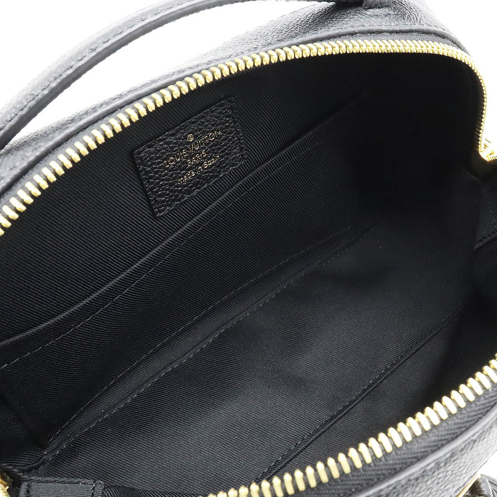 LOUIS VUITTON Monogram Empreinte Saintonges Shoulder Bag Tassel Leather  Noir Black M44593