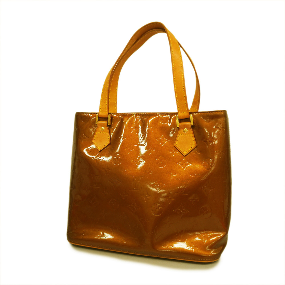 Louis Vuitton Monogram Vernis Houston Handbag Tote Bag M91122 Bronze Brown  Patent Leather Women's LOUIS VUITTON