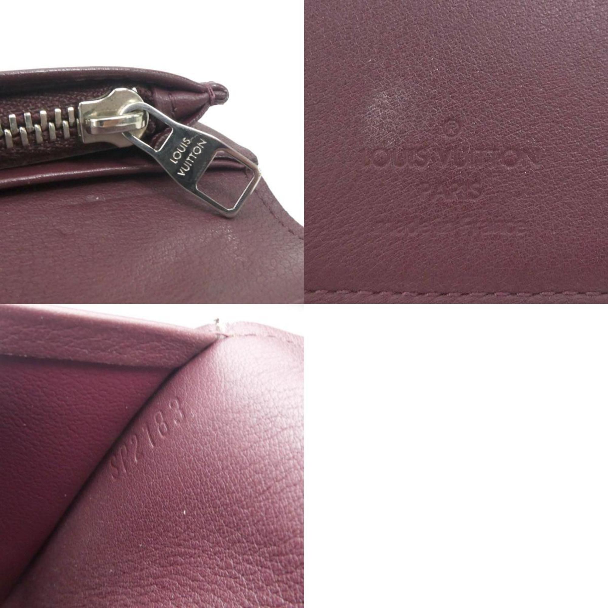 LOUIS VUITTON Bifold Long Wallet Portefeuille Braza/Taurillon Leather Bordeaux Men's M58202