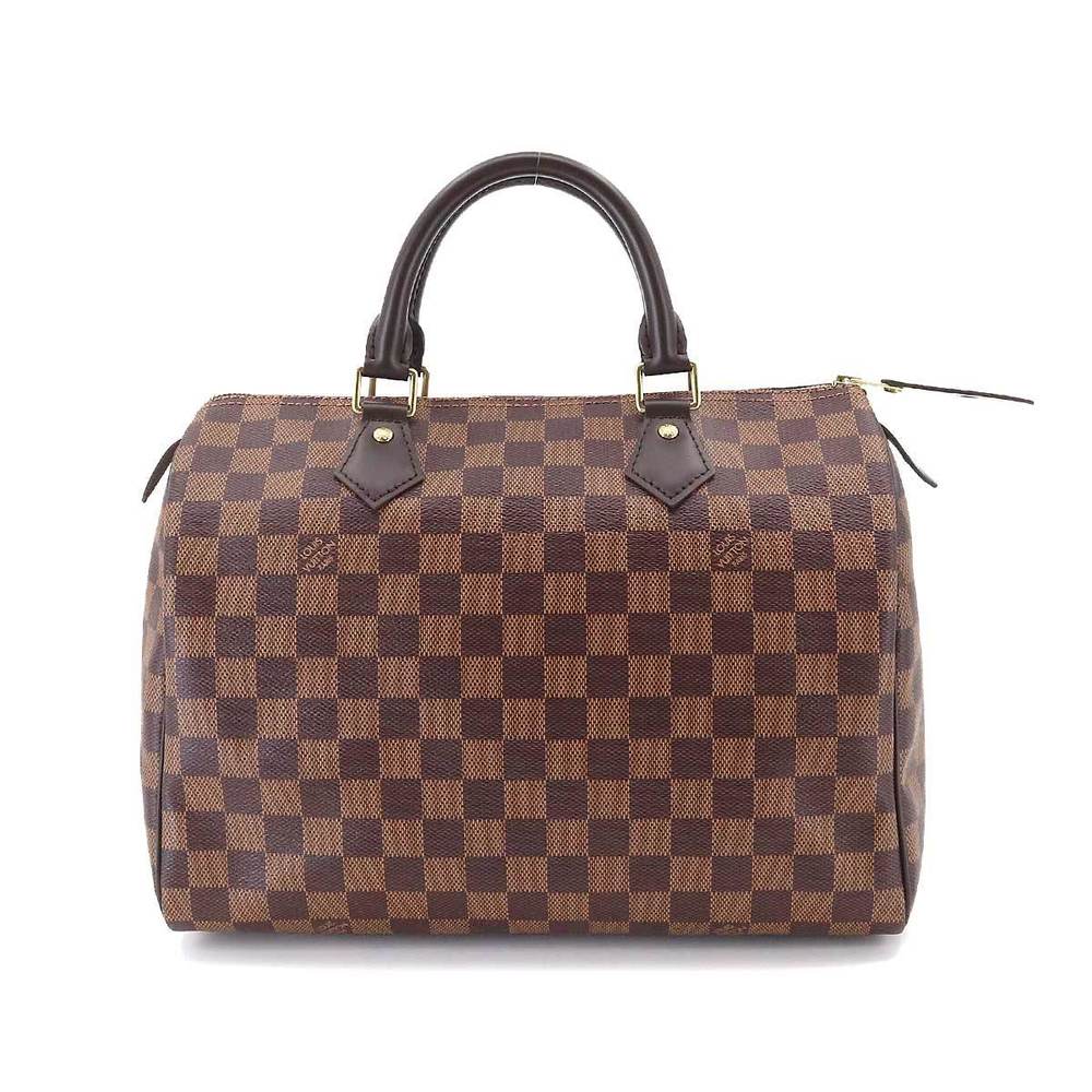 Authentic Louis Vuitton Damier Ebene Speedy 30 Top Handle Satchel Handbag  N41364