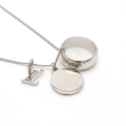 Louis Vuitton ring pendant necklace monogram silver M62485 Unisex