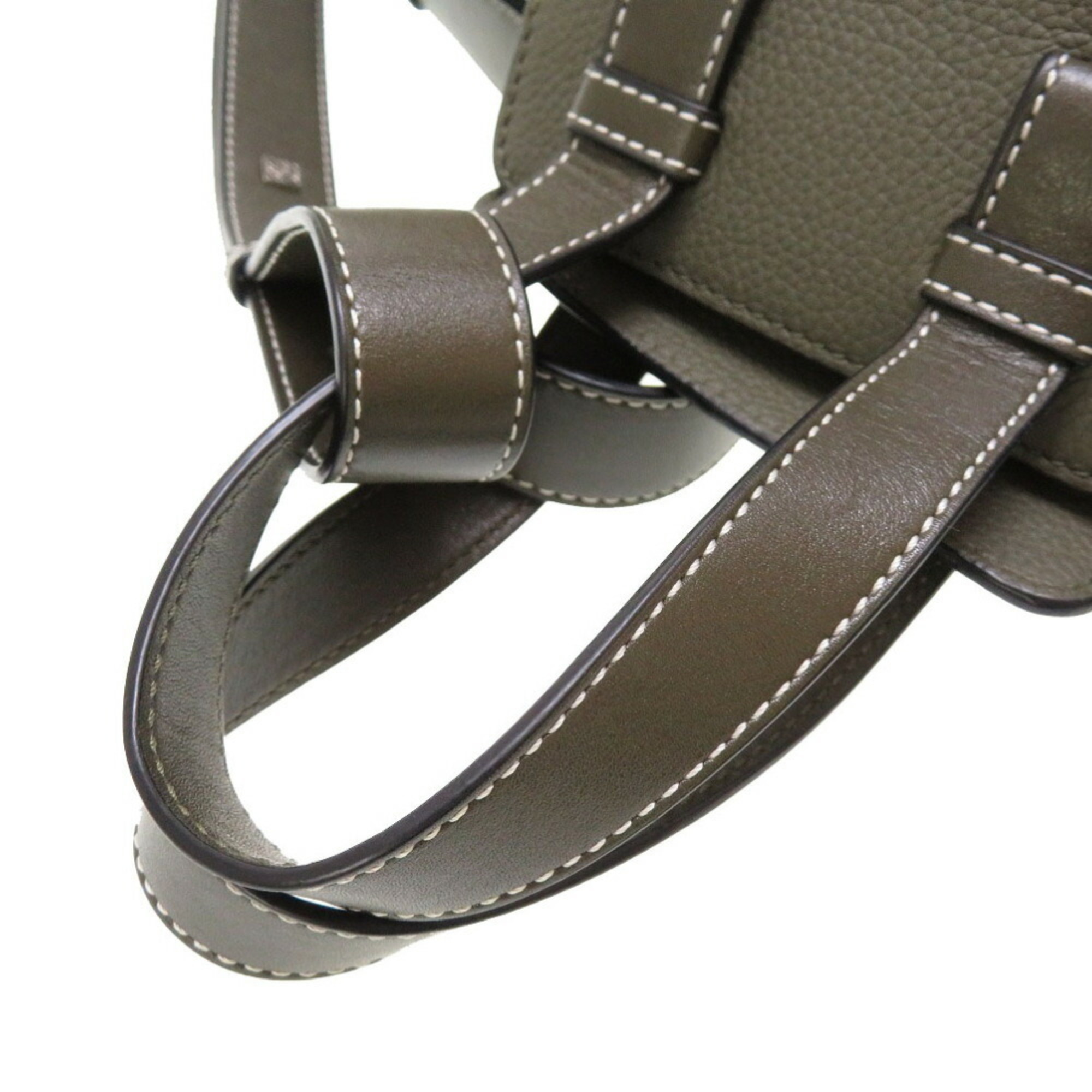 Loewe Hammock Drawstring Bag Small Leather Khaki 314.12.Z95