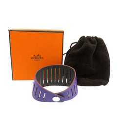 Hermes Petit Ash Bracelet Reversible Vaux Epson Togo Anemone Purple Chocolat