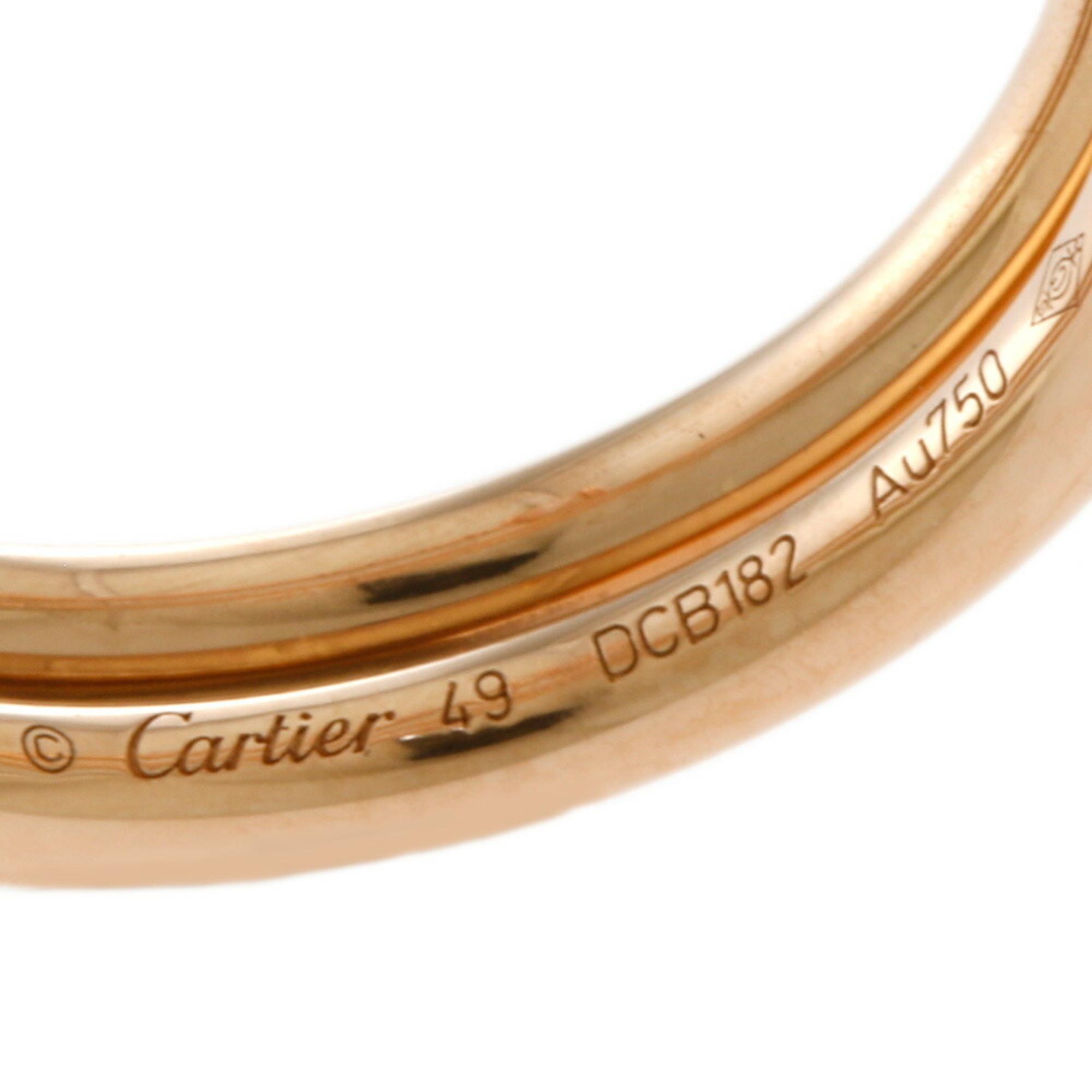 Cartier Just Ankle Diamond Ring No. 7 18K K18 Pink Gold Ladies CARTIER