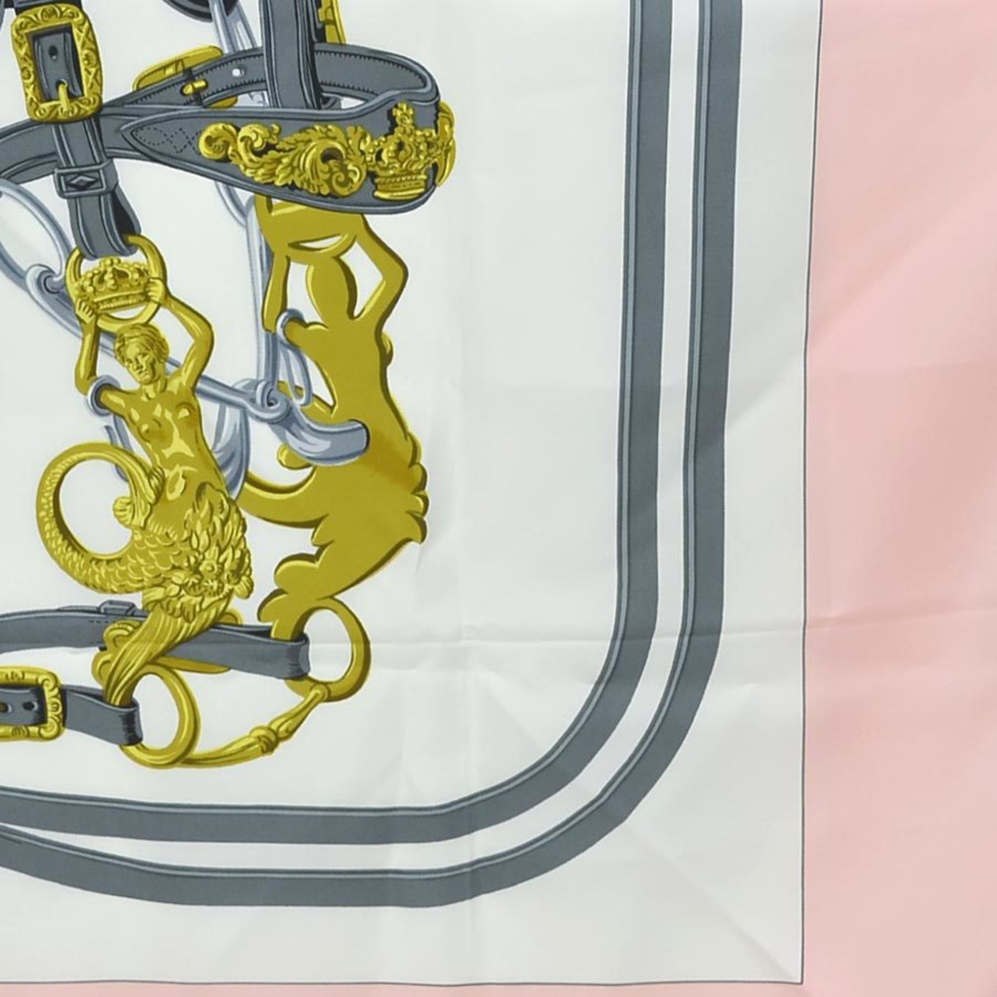 HERMES Scarf KARE90 BRIDES de GALA Silk Pink/Multicolor Women's