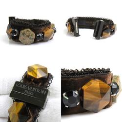 Louis Vuitton LOUIS VUITTON Bracelet Velor/Stone Brown/Green Ladies