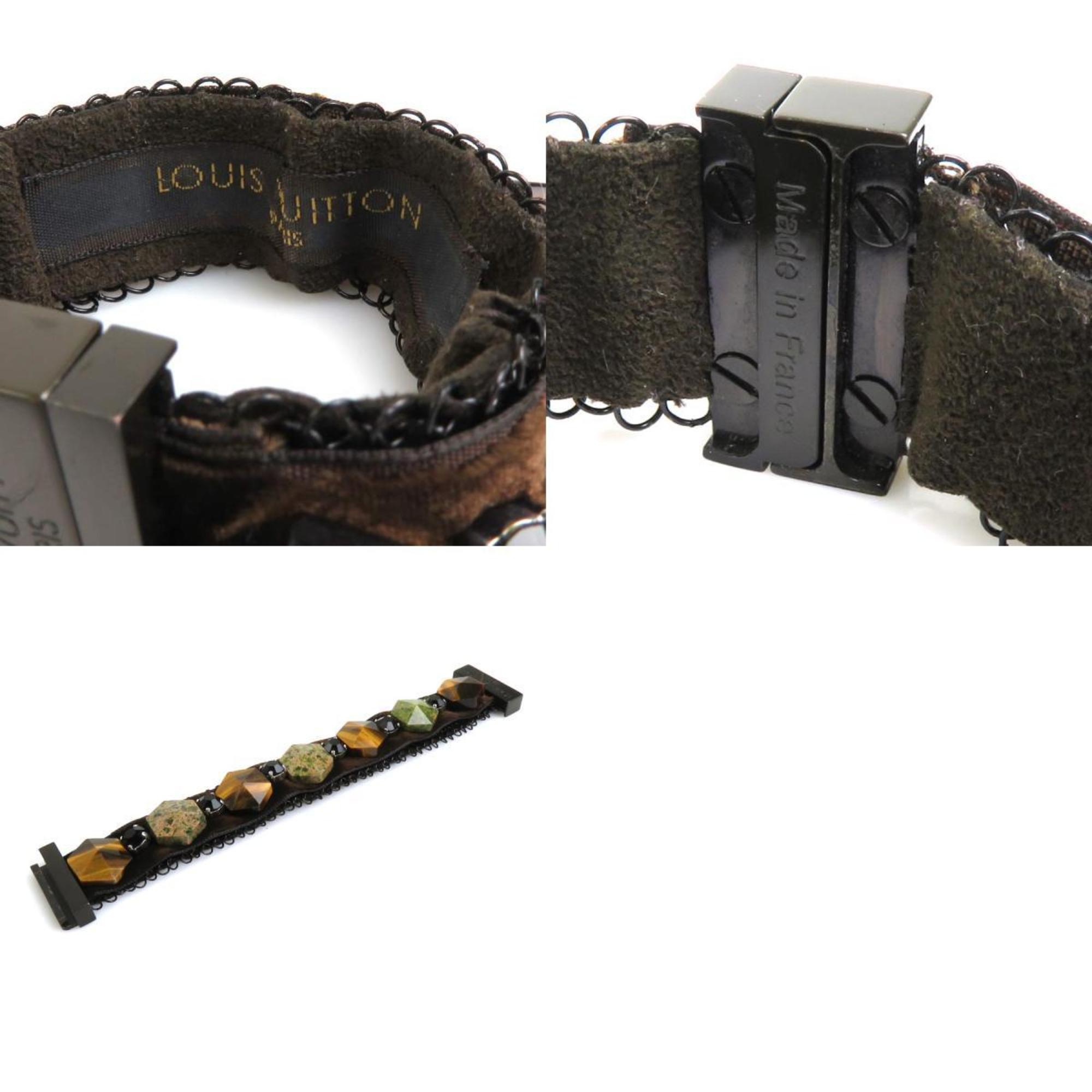 Louis Vuitton LOUIS VUITTON Bracelet Velor/Stone Brown/Green Ladies