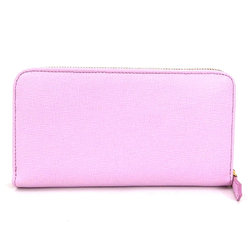 FENDI Round zipper long wallet leather pink ladies 8M0299
