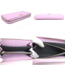 FENDI Round zipper long wallet leather pink ladies 8M0299