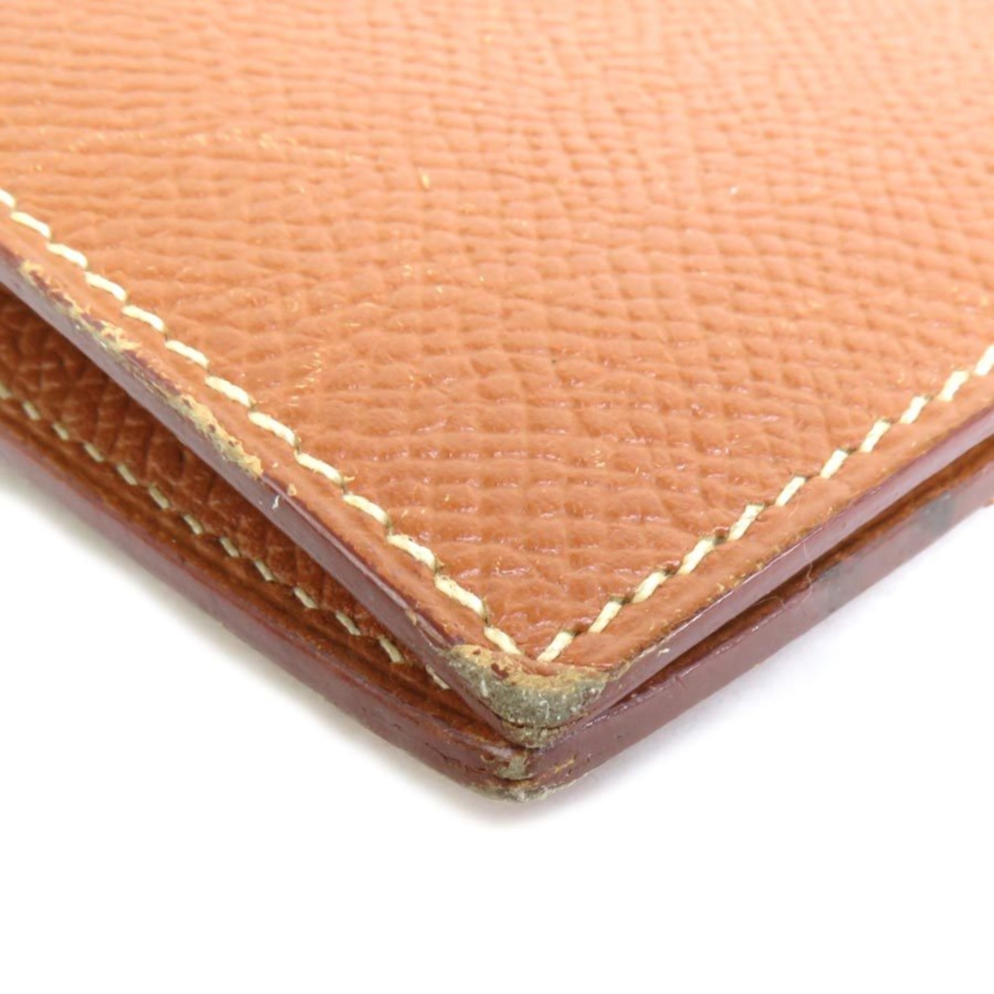Hermes Notebook Cover Leather Brown Unisex