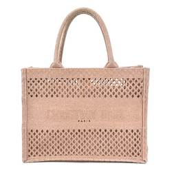 Christian Dior Handbag Tote Bag Embroidered Mesh BOOK TOTE Medium Canvas Pink Ladies