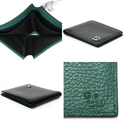 GUCCI Interlocking Bifold Wallet Billfold 610464 Black Green