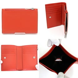 Yves Saint Laurent Saint Laurent Paris SAINT LAURENT PARIS Bifold Wallet Coin Purse 668322 RED ORANGE