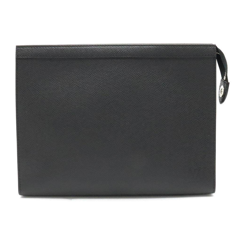 Pochette voyage leather clutch bag Louis Vuitton Black in Leather