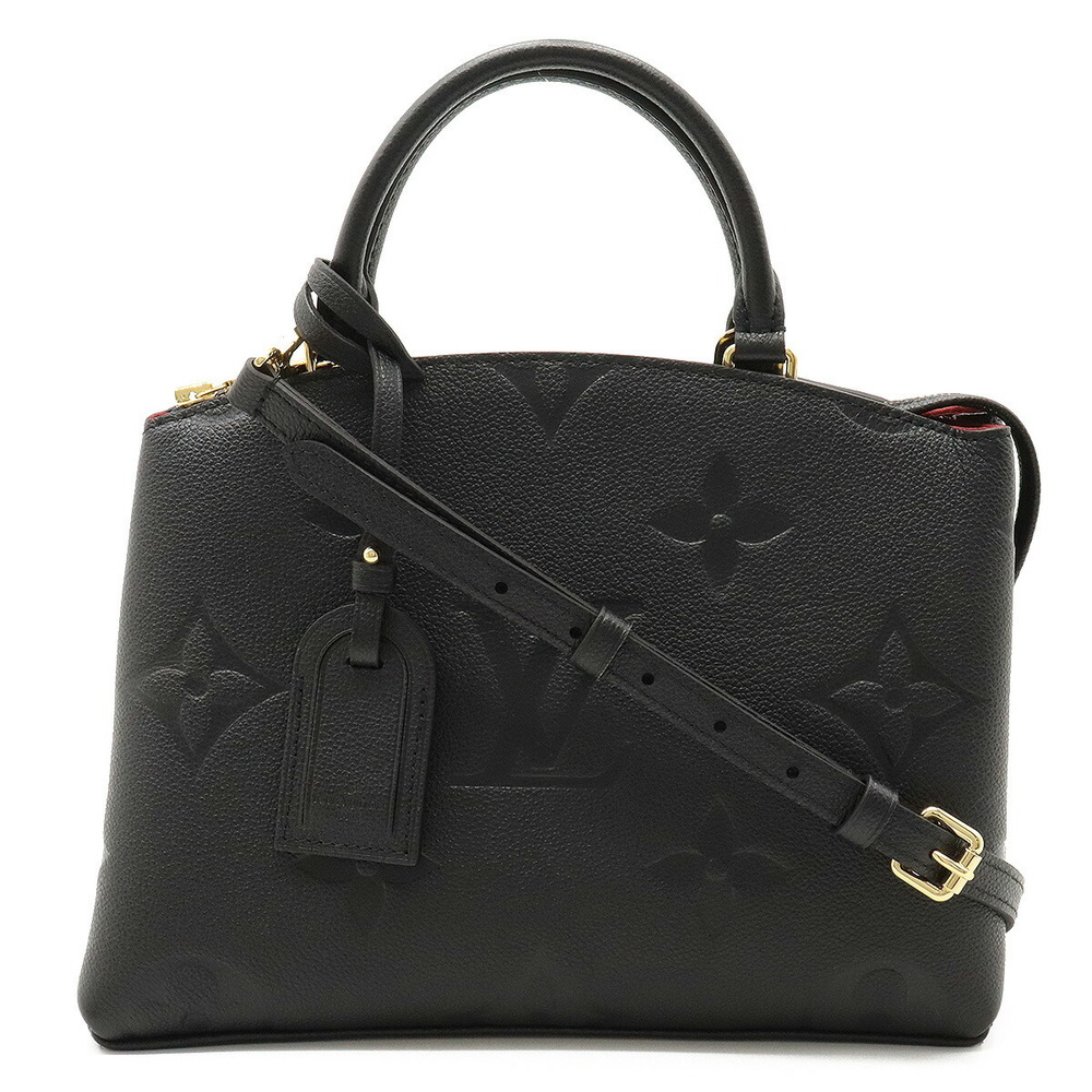 LOUIS VUITTON Monogram Empreinte Petit Palais PM Handbag Shoulder Bag Noir  Black M58916