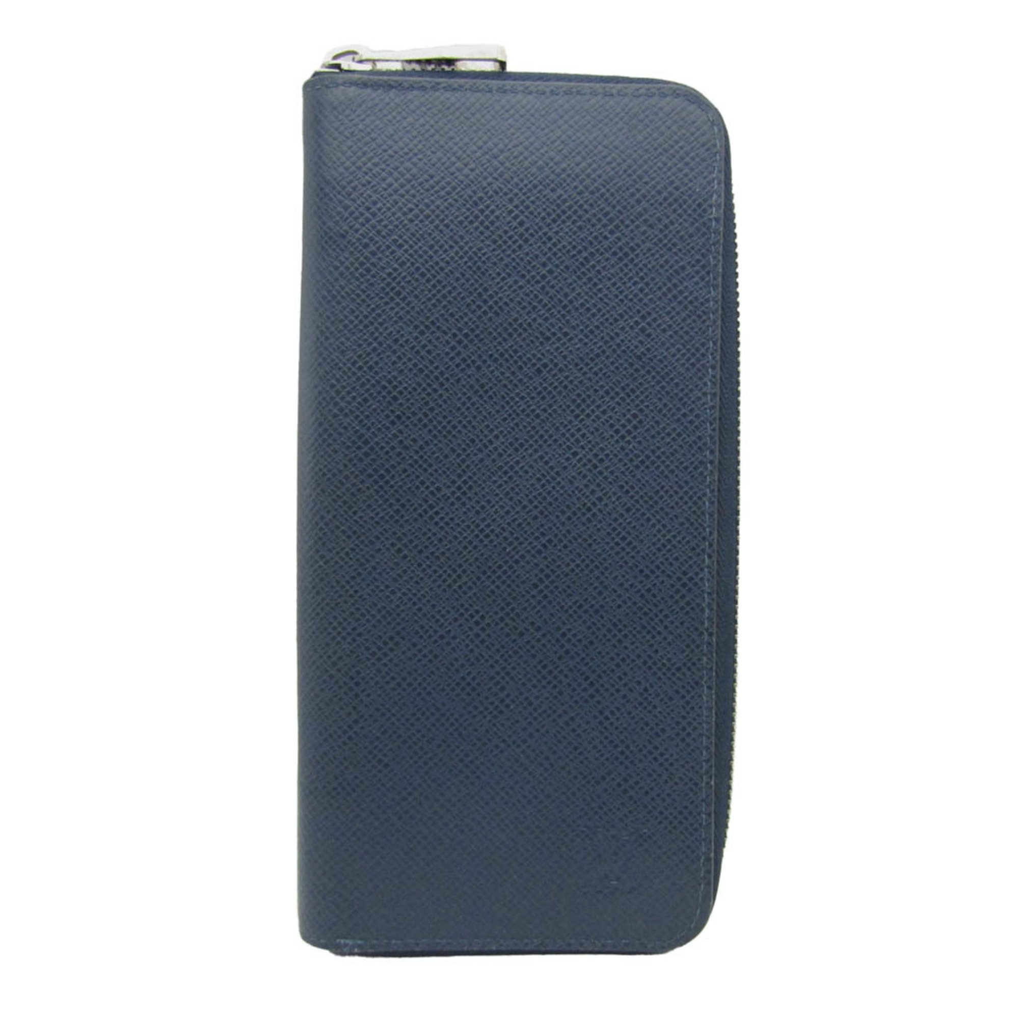 Louis Vuitton Taiga Zippy Wallet M32837 Men's Taiga Leather Long Wallet (bi-fold) Navy,Ocean