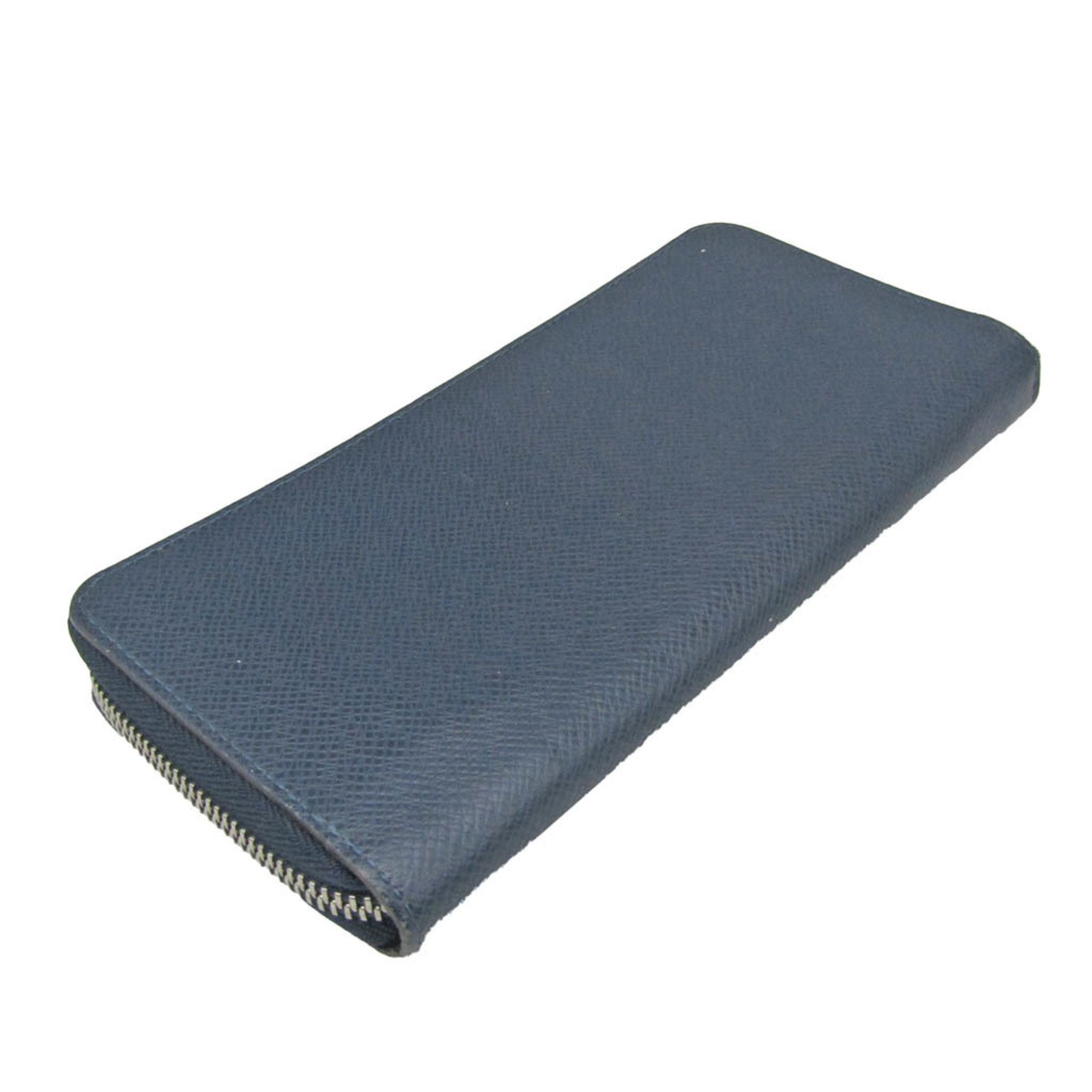 Louis Vuitton Taiga Zippy Wallet M32837 Men's Taiga Leather Long Wallet (bi-fold) Navy,Ocean