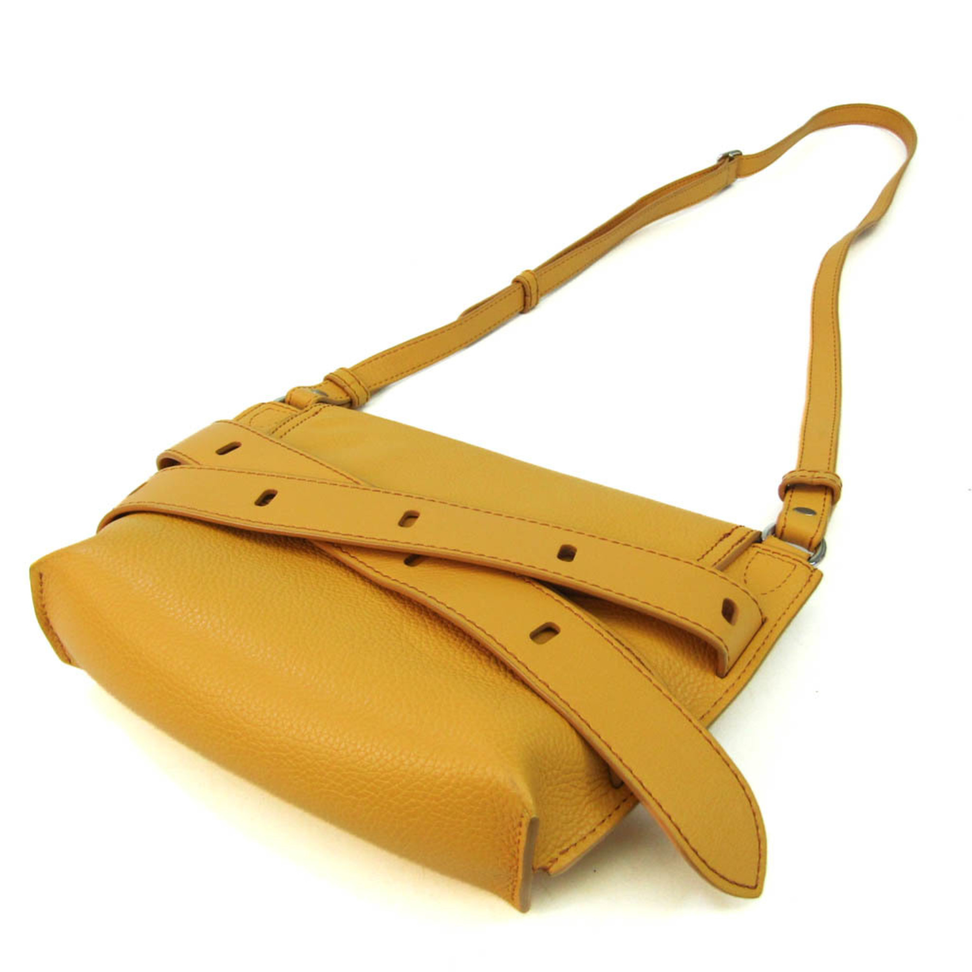 J&M Davidson THE BELT POUCH 1813N Women's Leather Shoulder Bag Yellow