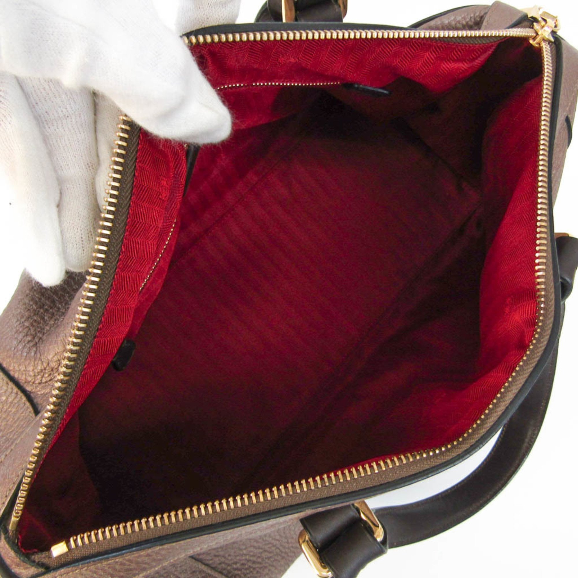 Loewe Amazona 316.26.F28 Women's Leather Boston Bag,Shoulder Bag Gold Brown