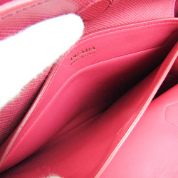 Prada Canapa SAFFIANO B2756T Women's Leather,Canvas Handbag,Shoulder Bag Beige,Pink