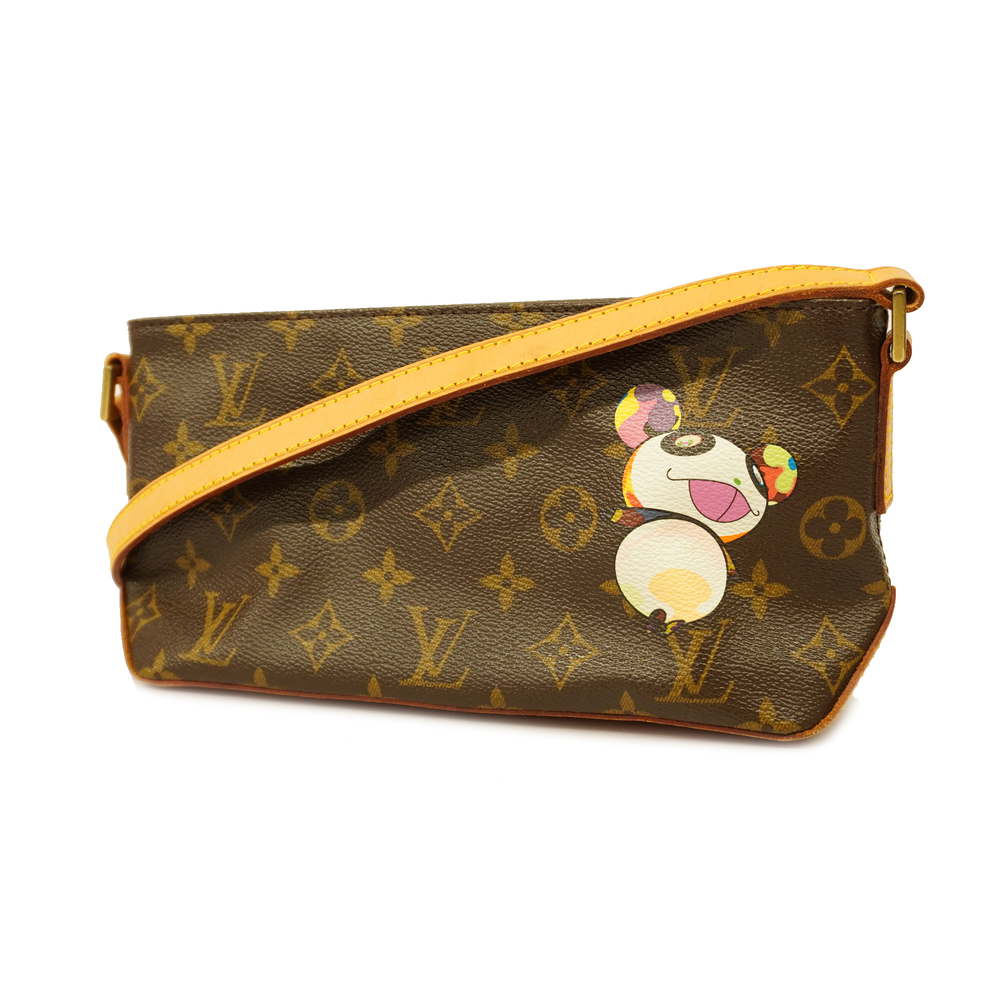 Auth Louis Vuitton Monogram Panda Trotter M51241 Women's Shoulder Bag