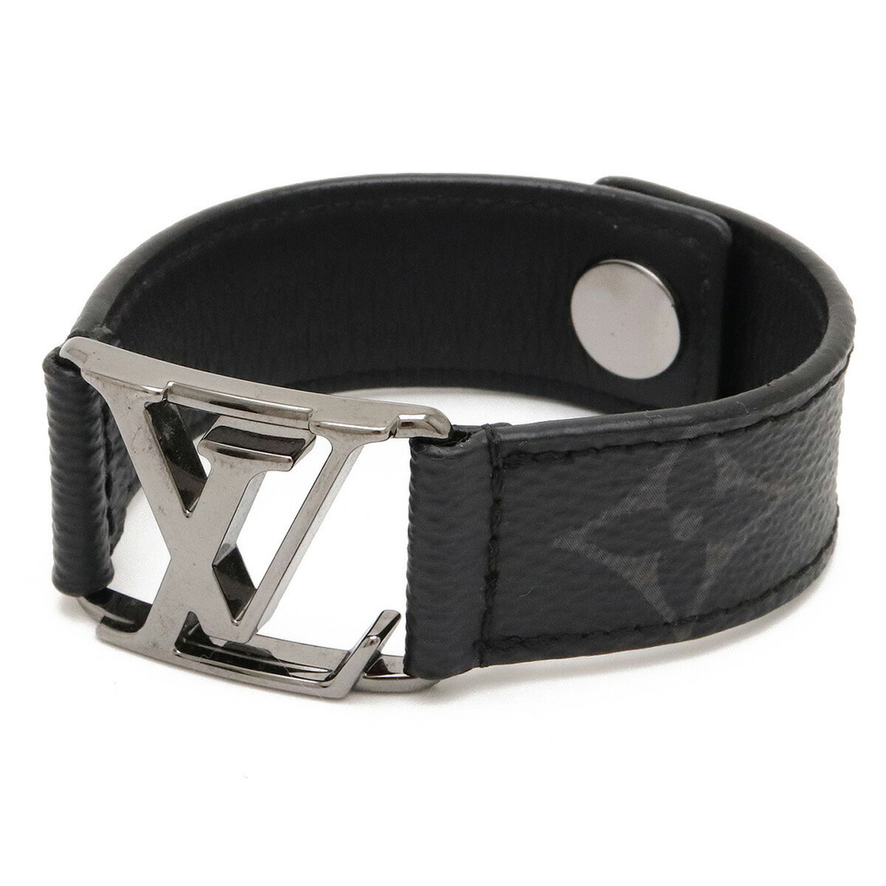 Louis Vuitton Black Leather 'Hockenheim' Bracelet