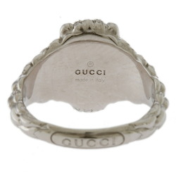 Gucci Ring Size 11.5 18K White Gold Garnet Women's GUCCI