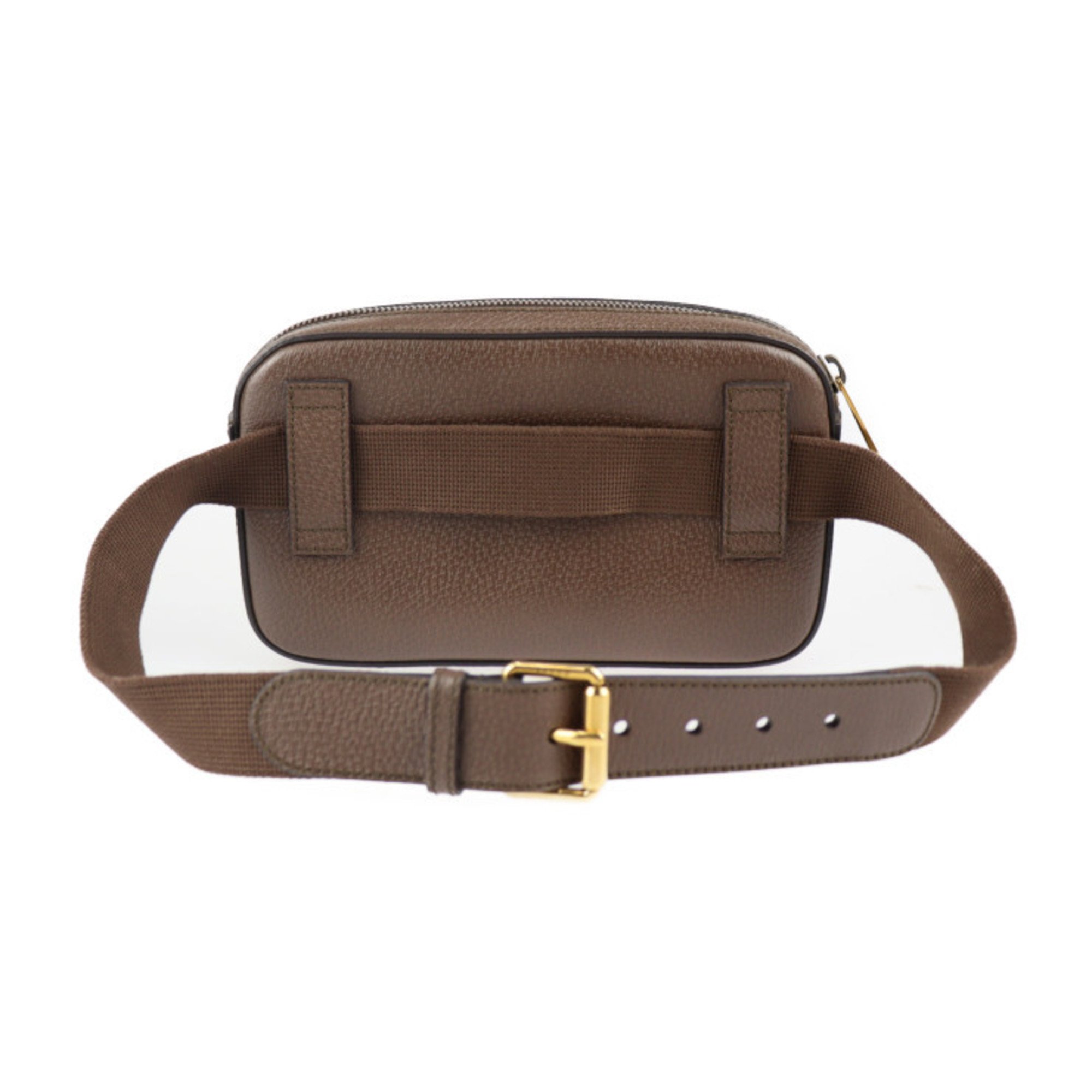 GUCCI Gucci Belt Bag 100th Anniversary Waist 602695 Calf Leather Brown Multicolor Gold Hardware Logo Body Pouch Bum